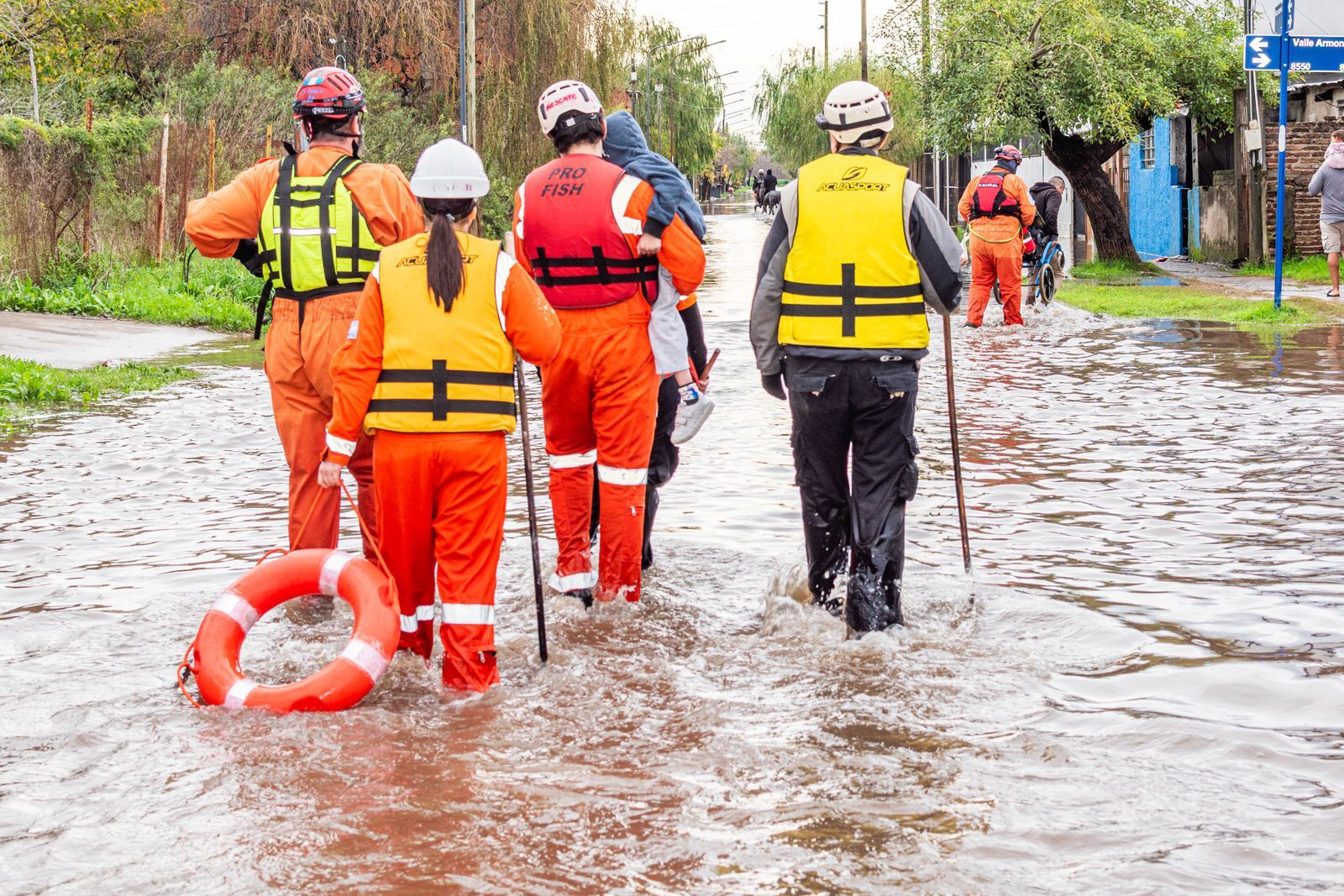 Volunteers serving in a relief camp